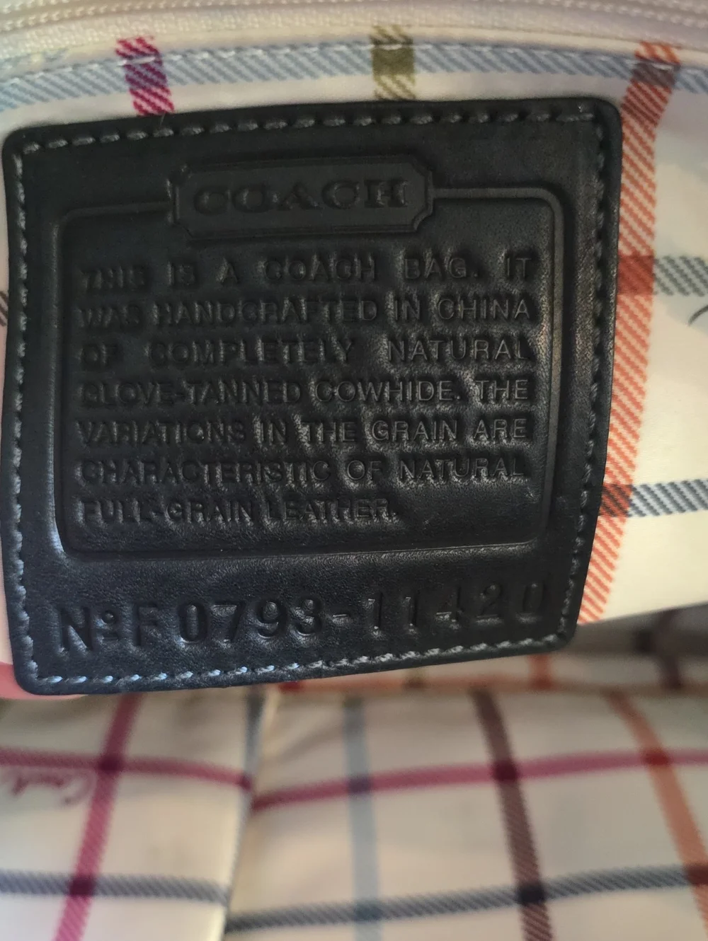 Coach Bleecker Shopper Tote With Tattersall Lining